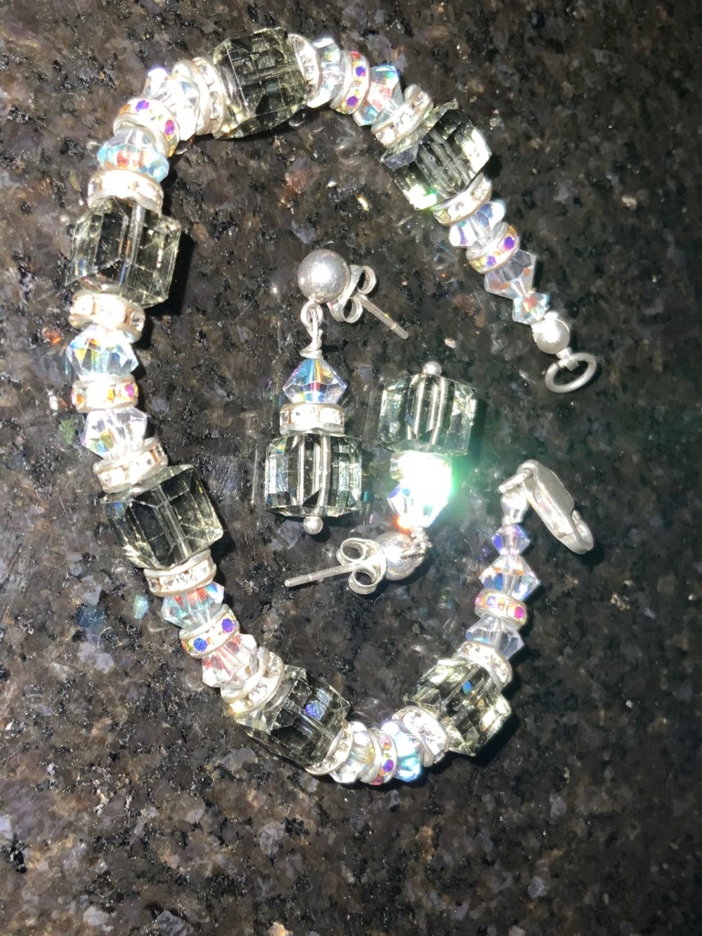Swarovski Bracelet and Earrings